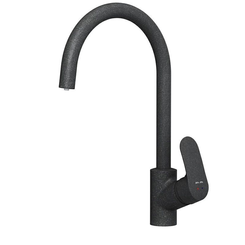 Смеситель для кухни AM.PM Like F8007722 высокий с каналом питьевой воды, черный
