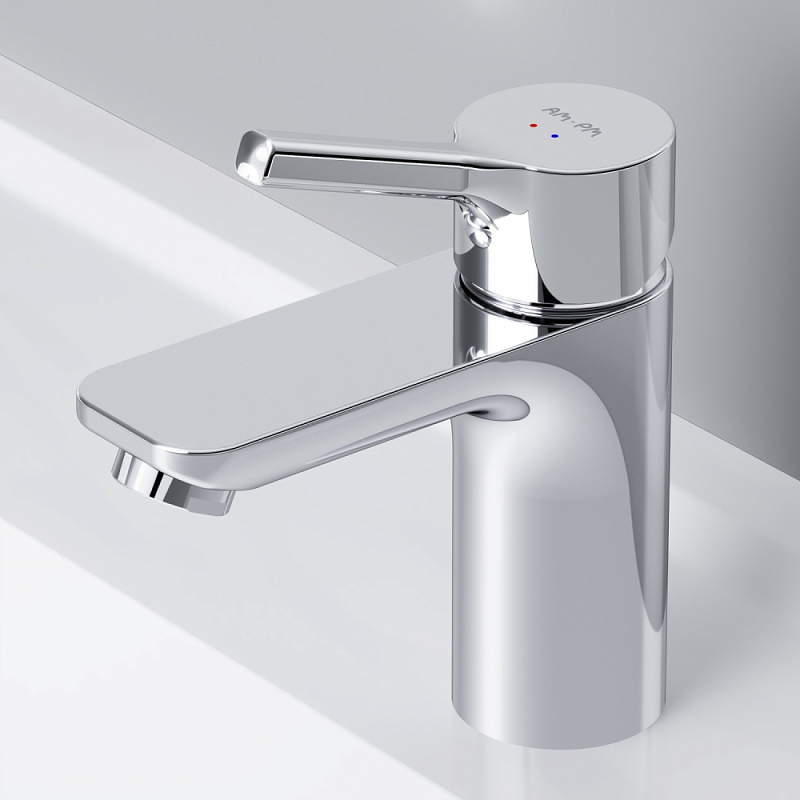 Смеситель для раковины (умывальника) AM.PM X-Joy S F85B82100 с донным клапаном, хром