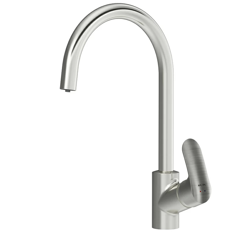 Смеситель для кухни AM.PM Like F8007711 высокий с каналом питьевой воды, сатин