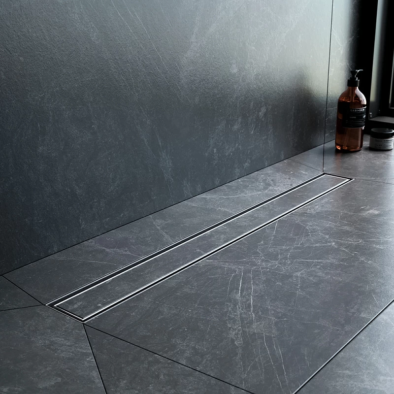 Душевой трап (лоток) 70 AM.PM MasterFlow W01SC-U11-070-04SB комбинированный затвор со стальной матовой решеткой под плитку