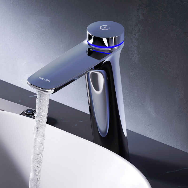 Смеситель для раковины (умывальника) AM.PM Inspire 2.0 F50A92400 высокий с термостатом, электронный, хром