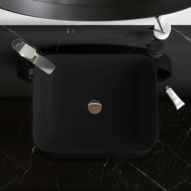 Раковина накладная 51 AM.PM Struktura M9SWCC10510BM черная матовая