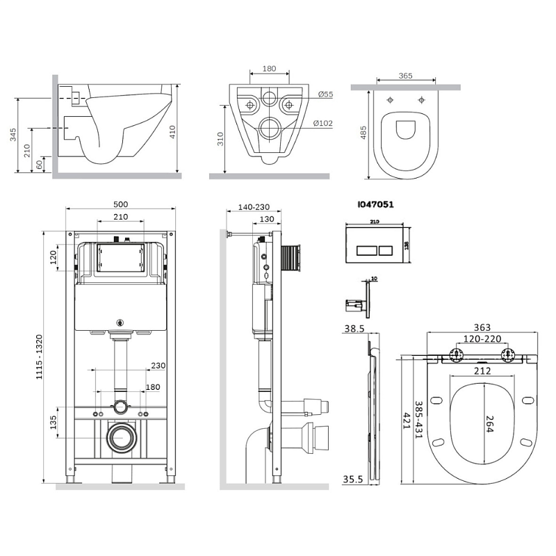Секция гигиены AM.PM Spirit 2.0 CK70HA