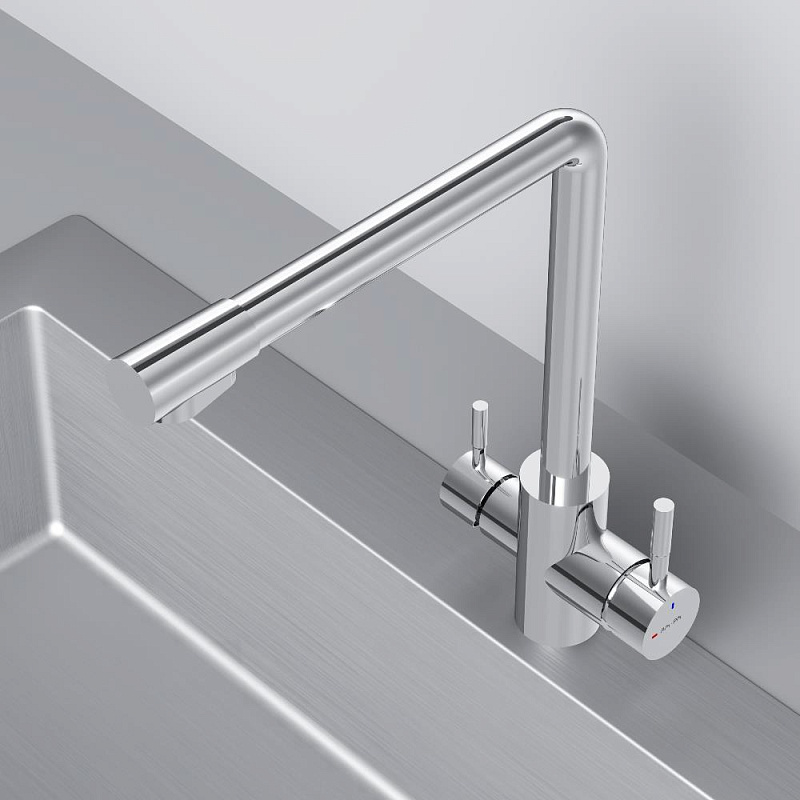Смеситель для кухни AM.PM X-Joy S F85B05700 высокий, с каналом питьевой воды, хром