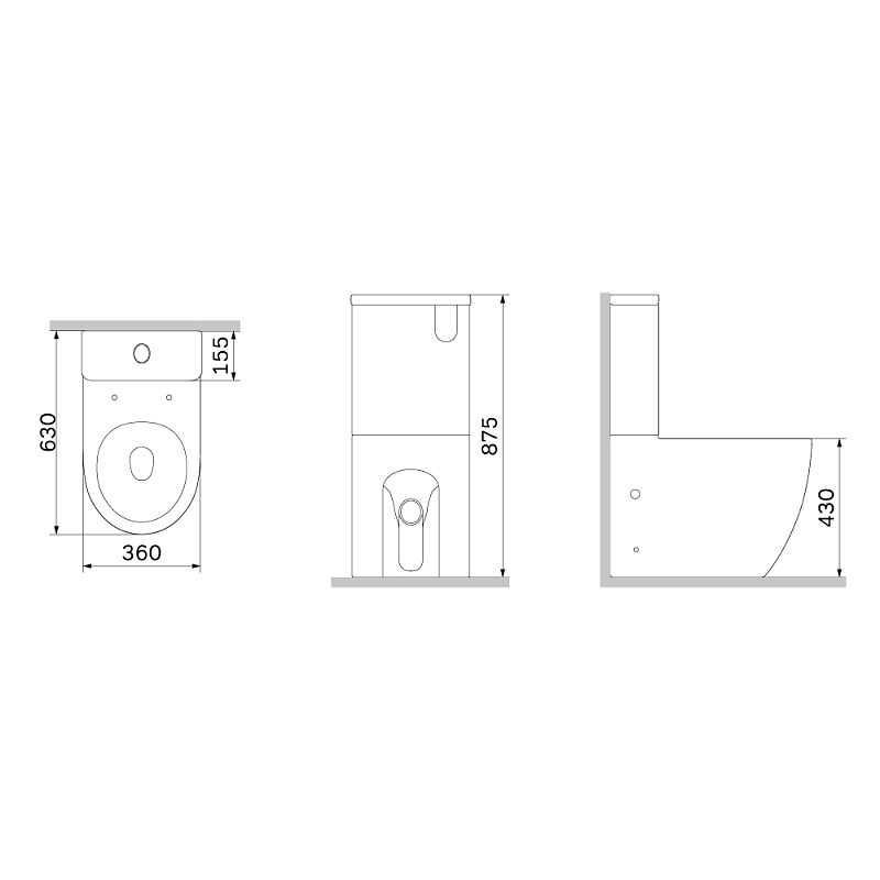 Унитаз-компакт напольный AM.PM Like C808600SC безободковый с сиденьем микролифт, белый