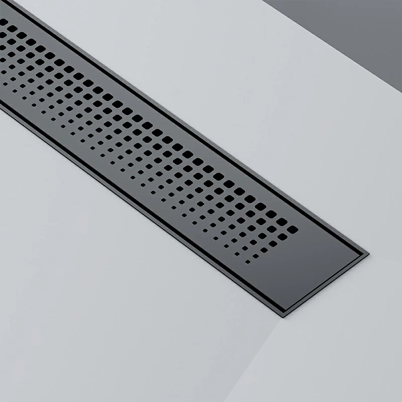 Душевой трап (лоток) 60 AM.PM PrimeFlow W02SC-P11-060-01BM комбинированный затвор с черной матовой решеткой