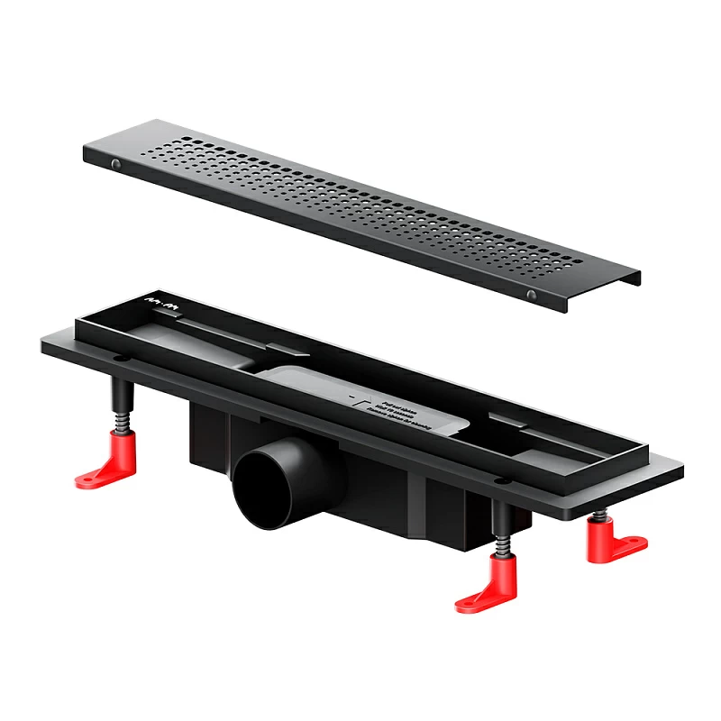 Душевой трап (лоток) 40 AM.PM PrimeFlow W02SC-P11-040-01BM комбинированный затвор с черной матовой решеткой