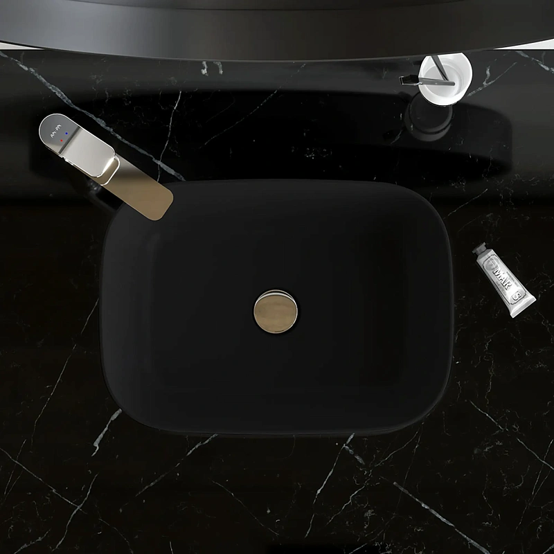 Раковина накладная 45 AM.PM Struktura M9SWCC10450BM черная матовая