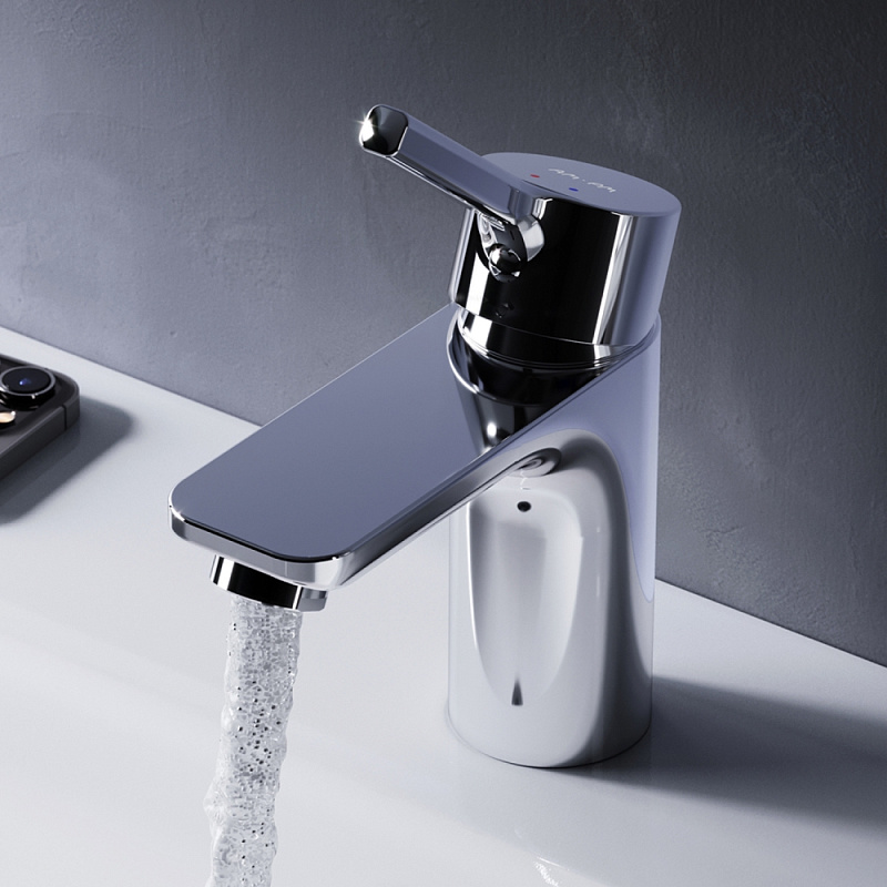 Смеситель для раковины (умывальника) AM.PM X-Joy S F85B82100 с донным клапаном, хром