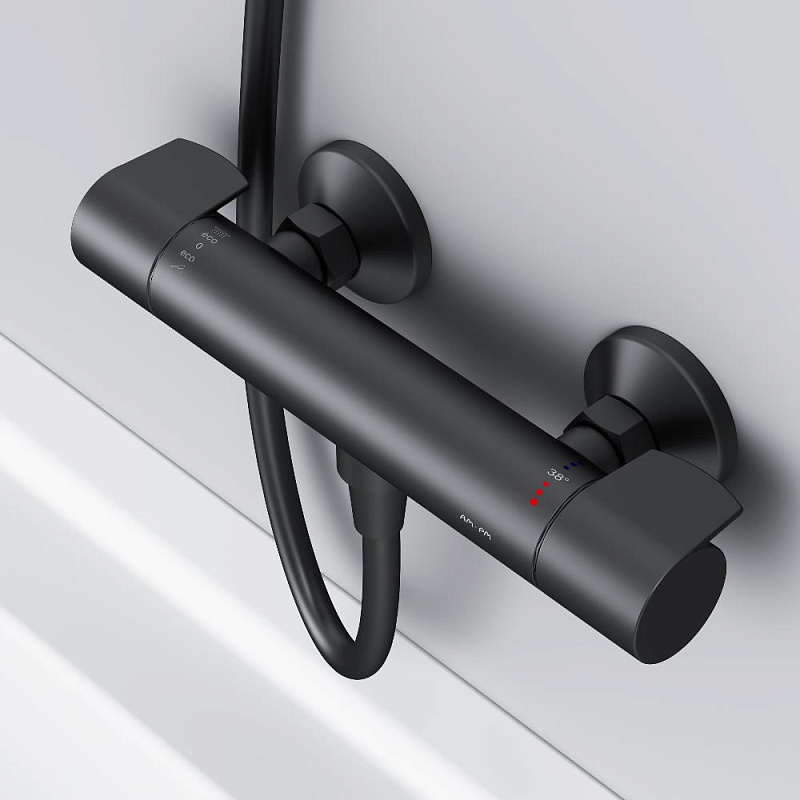 Смеситель для душа AM.PM X-Joy F85A40022 термостат, черный