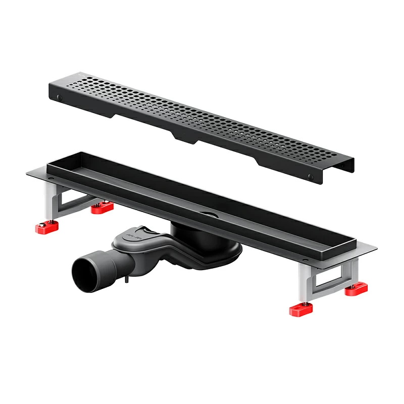 Душевой трап (лоток) 50 AM.PM MasterFlow W01SC-P11-050-01BM комбинированный затвор с черной матовой решеткой