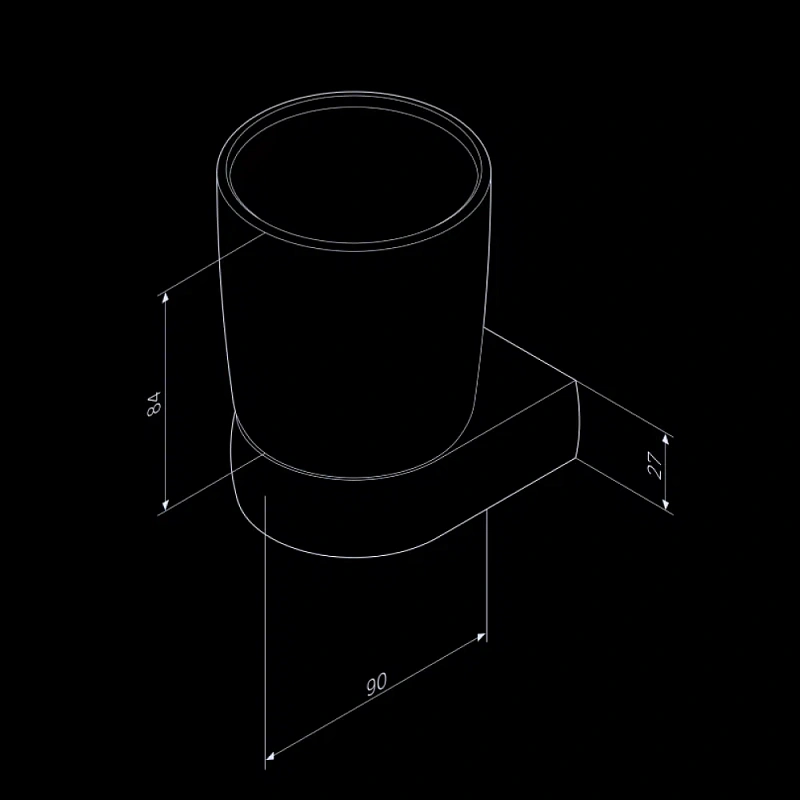 Стакан для зубных щеток настенный AM.PM Sensation A3034300 стеклянный, хром