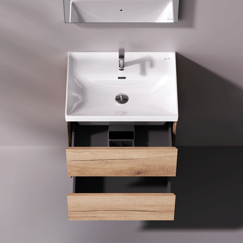 Тумба с раковиной 80 AM.PM Above M9X-FSX0602OF-WCC0600WG напольная, под дерево