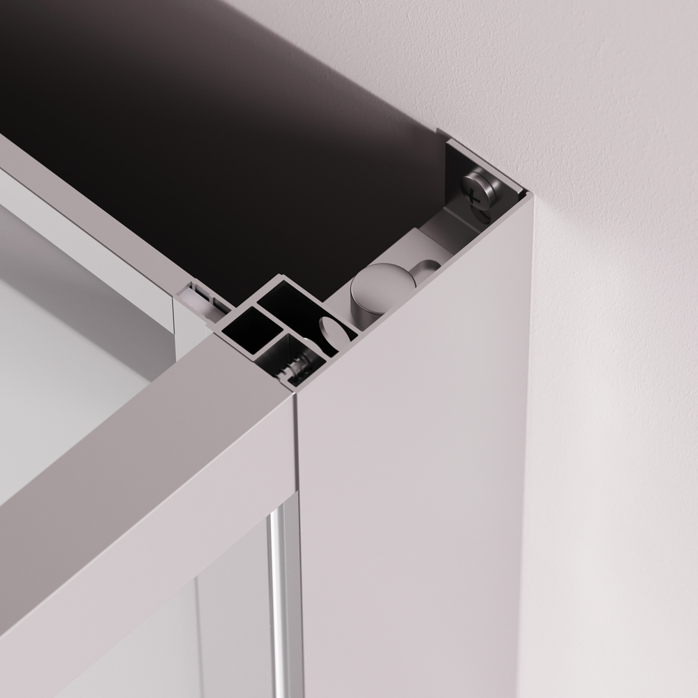 Душевая кабина 120x90 см, прямоугольная, без гидромассажа Above W9XC-403-12090MT, Хром, белый, прозрачное