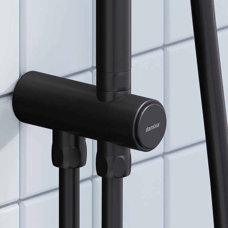 Душевая система Damixa Merkur 940000300 стойка с тропическим душем, черный