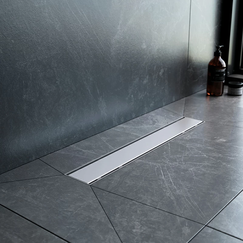 Душевой трап (лоток) 50 AM.PM PrimeFlow W02SC-U11-050-04SB комбинированный затвор со стальной матовой решеткой под плитку