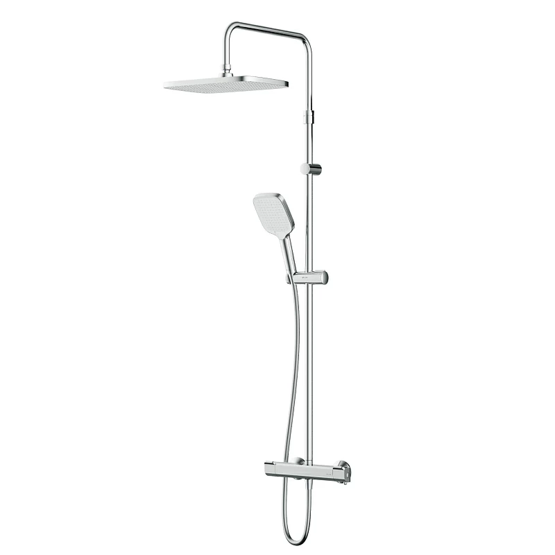 Душевая система AM.PM Func F078F400 стойка с тропическим душем, термостатом, смесителем, хром
