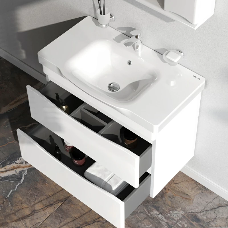 Тумба под раковину 80 AM.PM Like M80FHX0802WG подвесная белый глянец