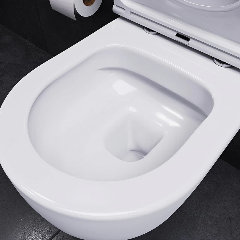 Унитаз подвесной Damixa Sirius DX86C1700SC безободковый с сиденьем микролифт, белый