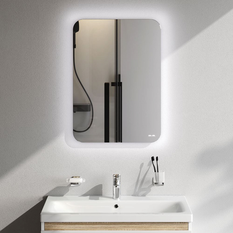 Зеркало с подсветкой в ванную закругленное 50 AM.PM X-Joy M85MOX10501S1 сенсорное