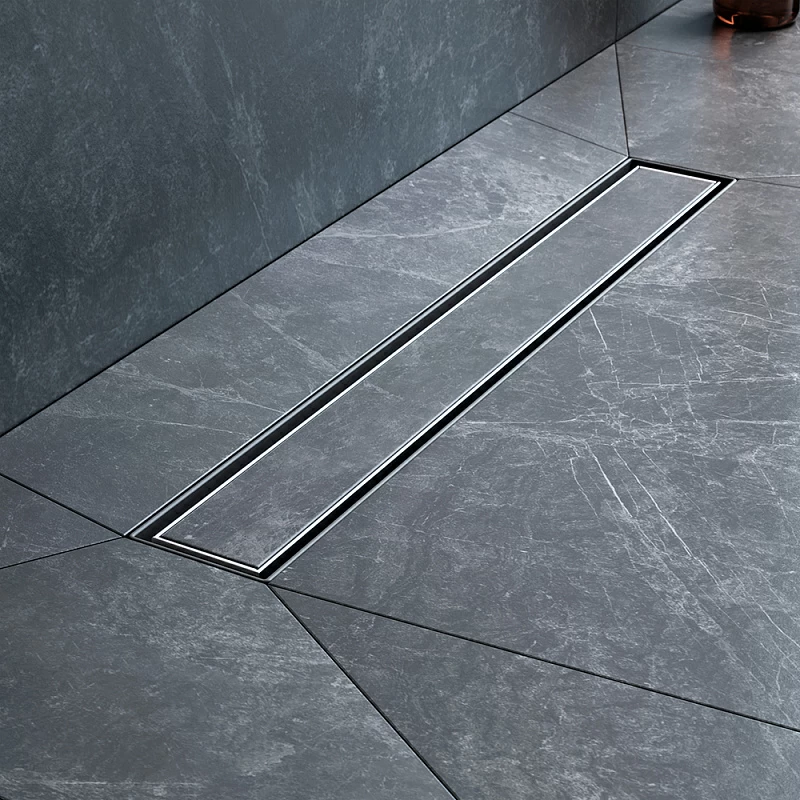 Душевой трап (лоток) 50 AM.PM MasterFlow W01SC-U11-050-04SB комбинированный затвор со стальной матовой решеткой под плитку