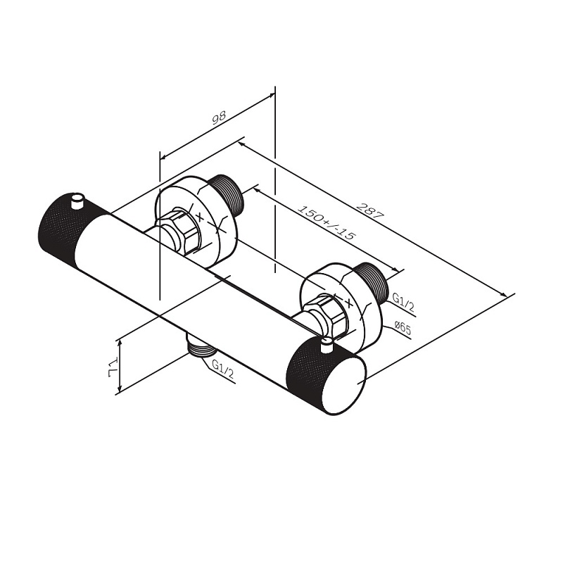 Смеситель для душа AM.PM Libre F6040000 термостат, хром