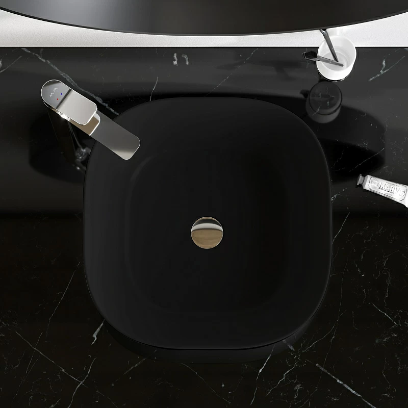 Раковина накладная 43 AM.PM Func M8FWCC30430BM черная матовая