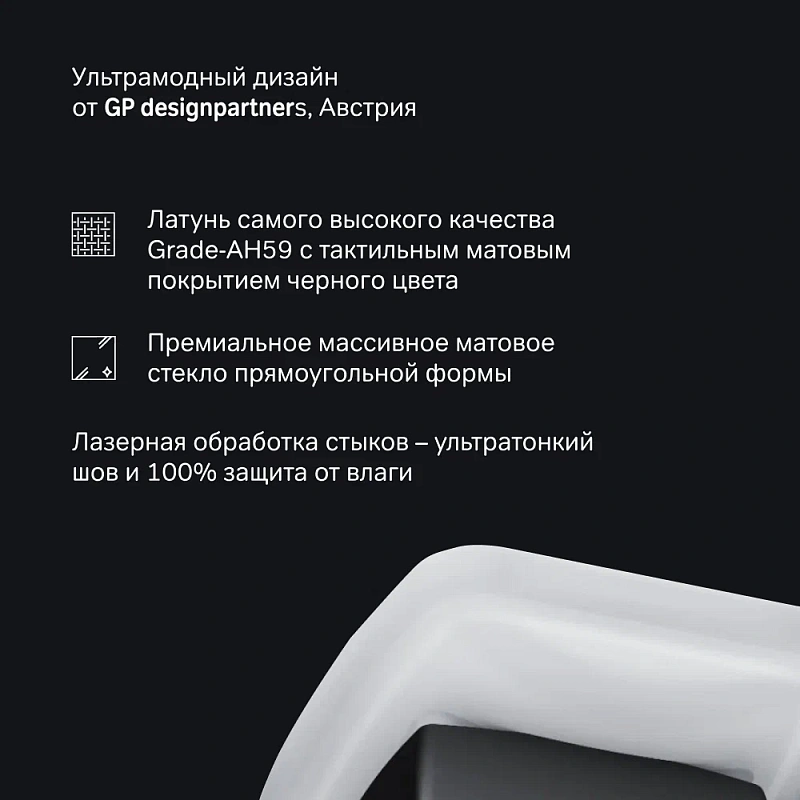 Мыльница стеклянная настенная AM.PM Gem A9034222 черная