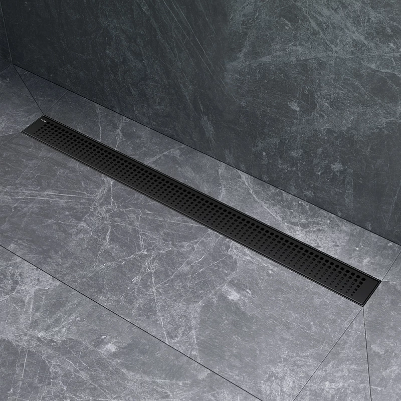 Душевой трап (лоток) 80 AM.PM MasterFlow W01SC-P11-080-01BM комбинированный затвор с черной матовой решеткой