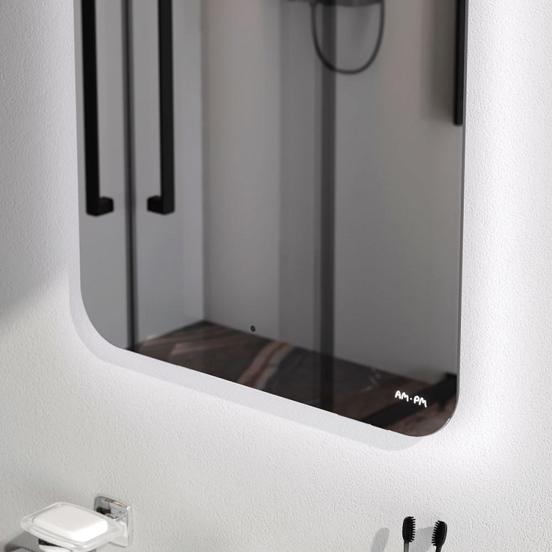 Зеркало с подсветкой в ванную закругленное 50 AM.PM X-Joy M85MOX10501S1 сенсорное