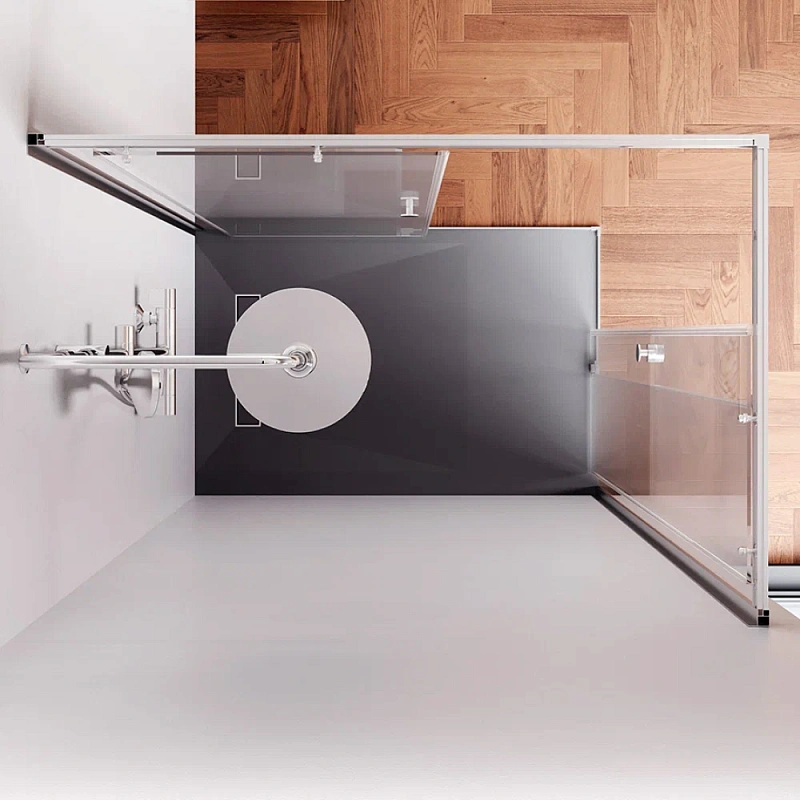 Душевое ограждение без поддона 80x120 AM.PM X-Joy W94G-403-120280-MT1K профиль серебристый