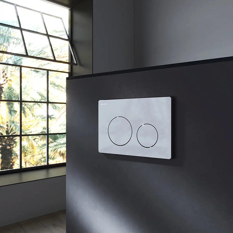 Унитаз подвесной безободковый с инсталляцией AM.PM Func IS90151.8F1701 сиденьем микролифт, хром механ. клавишей