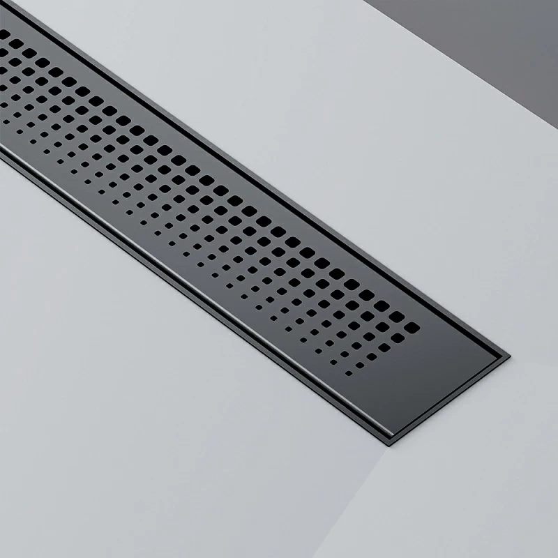 Душевой трап (лоток) 70 AM.PM PrimeFlow W02SC-P11-070-01BM комбинированный затвор с черной матовой решеткой