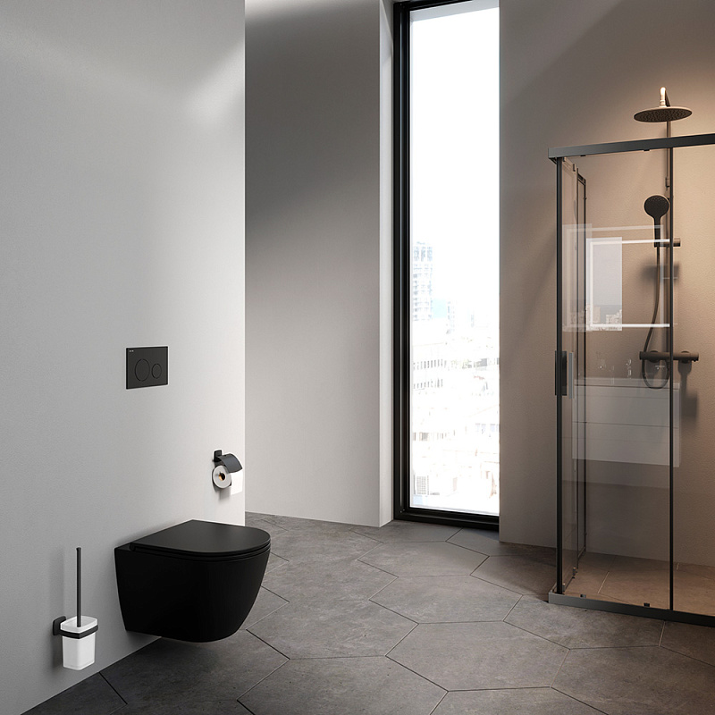 Унитаз подвесной с инсталляцией AM.PM Struktura IS70138.9S1700MB сиденьем микролифт