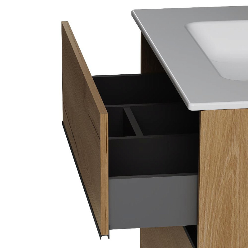 Тумба под раковину 80 AM.PM Sense M7BFUX0802OF подвесная/напольная на ножках, светлое дерево