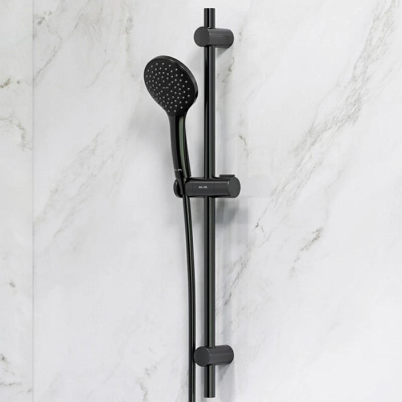 Душевой гарнитур AM.PM Gem F0190022 штанга, шланг, лейка 1 режим, черный