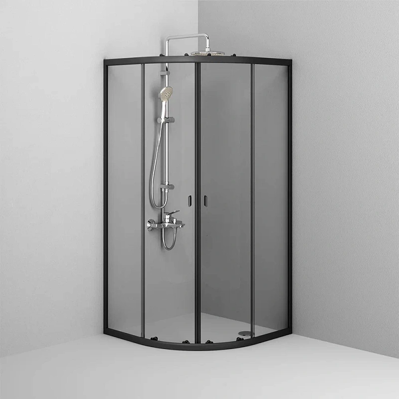 Душевое ограждение без поддона 90x90 AM.PM X-Joy W88G-205-090BT64 профиль черный матовый
