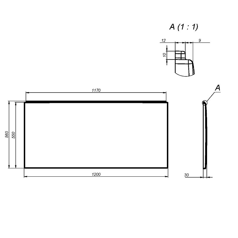Панель 120 AM.PM X-Joy W94A-120-070W-P