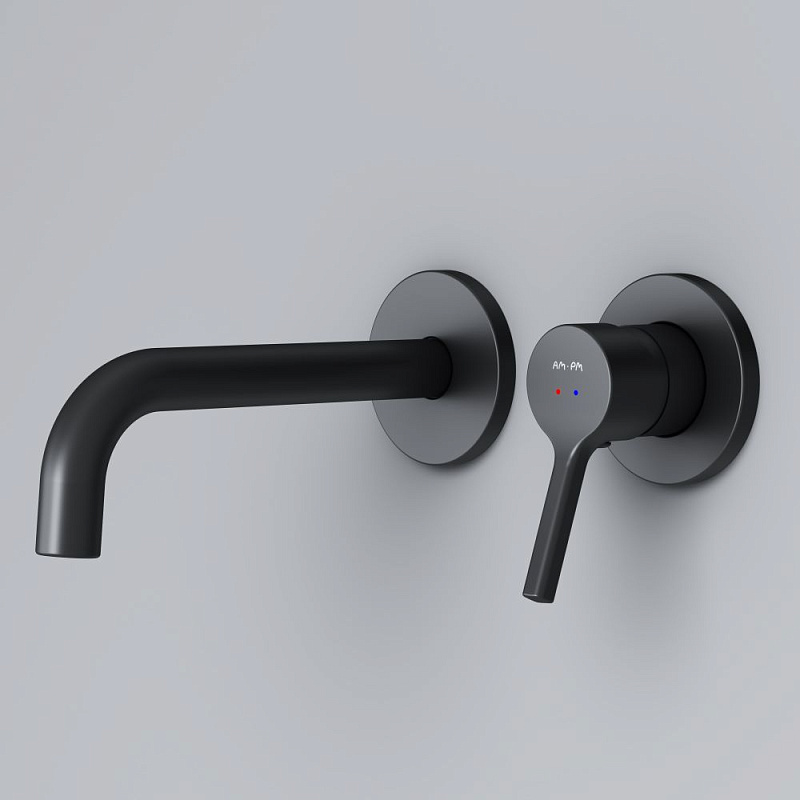 Смеситель для раковины (умывальника) AM.PM X-Joy S F85B72622 черный встраиваемый