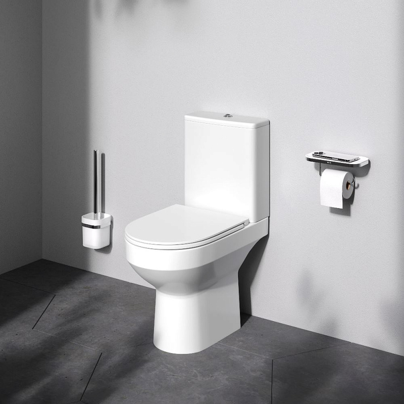 Унитаз напольный AM.PM Spirit 2.0 C708600SC безободковый с сиденьем микролифт, белый