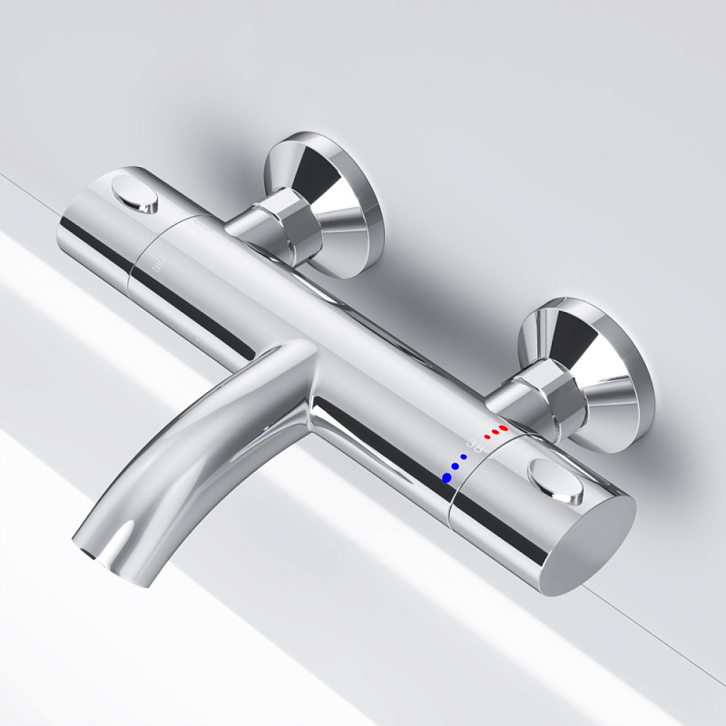 Смеситель для ванны и душа AM.PM Sense F7550064 термостат, хром