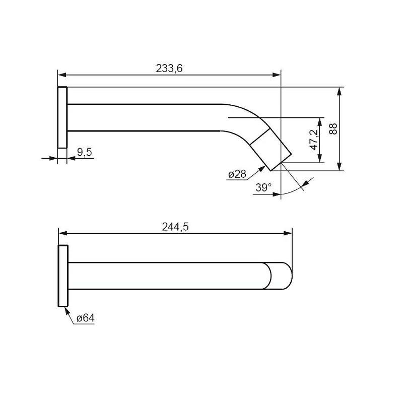 Смеситель для раковины Damixa Scandinavian Pure 360270300 встраиваемый
