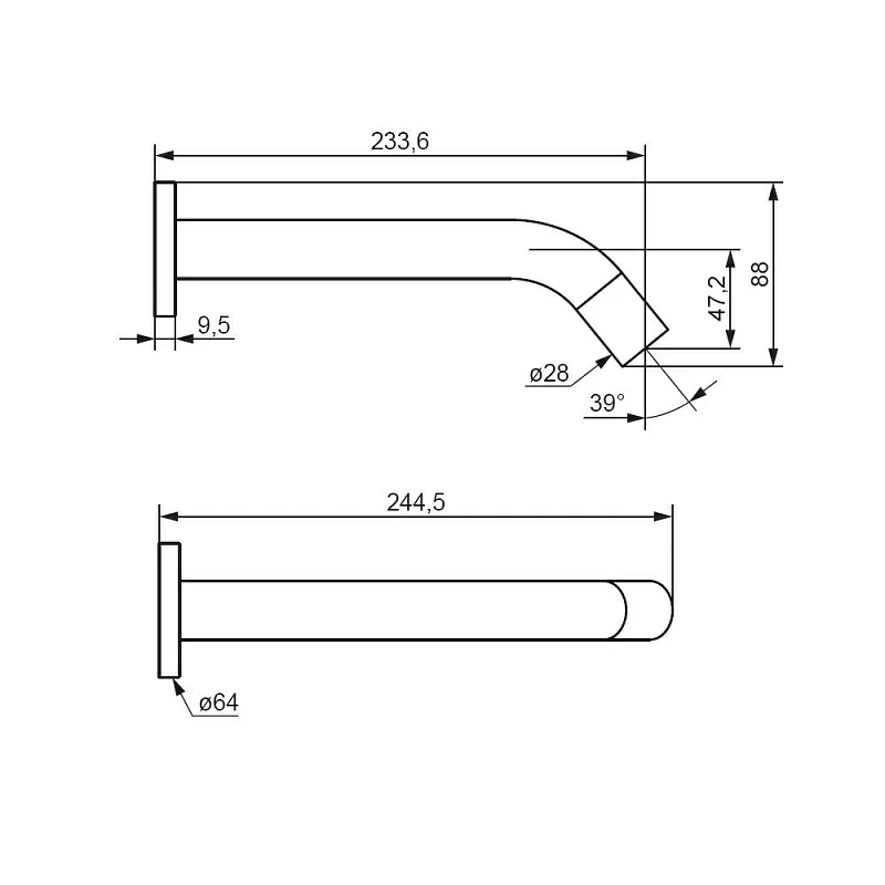 Смеситель для раковины Damixa Scandinavian Pure 360270000 встраиваемый