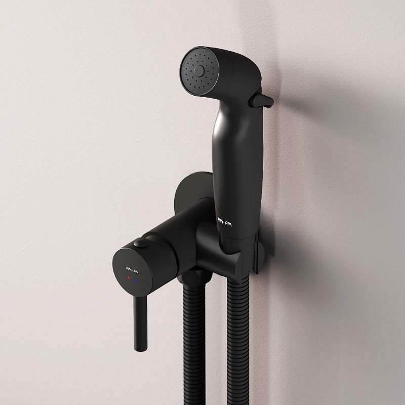 Гигиенический душ со смесителем AM.PM Above F0H9X022 черный встраиваемый