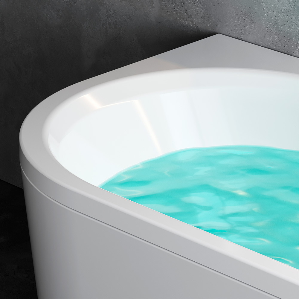 Комплект: ванна акриловая пристенная 180x80 см c каркасом и панелью X-Joy W94A-180U80W-ARP, Белый