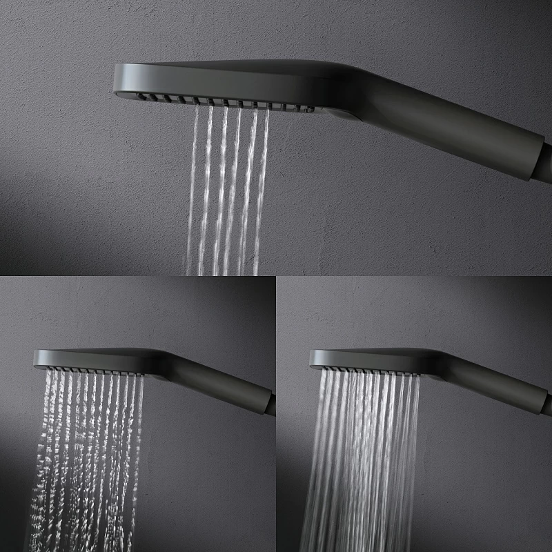 Душевая система AM.PM Func F078F222 стойка с тропическим душем, термостатом, смесителем, черная