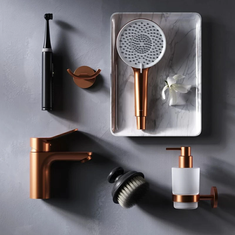 Смеситель для раковины (умывальника) AM.PM X-Joy F85A02144 розовое золото