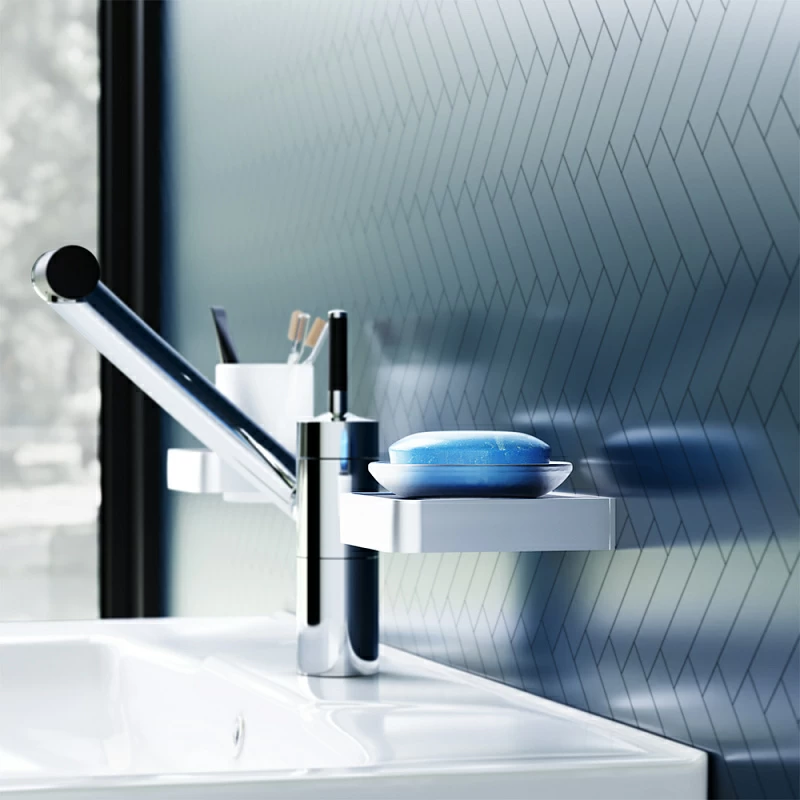 Мыльница стеклянная настенная Damixa Jupiter DA7734200 хром