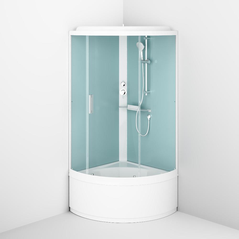 Душевая кабина 90x90 см, без гидромассажа X-Joy W88C-401A-090WT, Белый, прозрачное