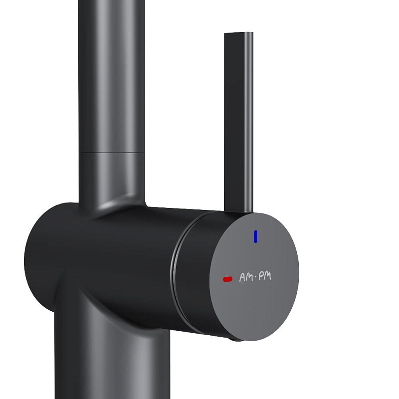 Смеситель для кухни AM.PM Func F8F07022 высокий с С-изливом, черный